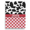 Cowprint w/Cowboy Garden Flags - Large - Double Sided - BACK