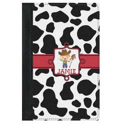 Cowprint w/Cowboy Genuine Leather Passport Cover (Personalized)
