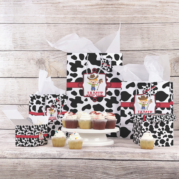 Cowprint w/Cowboy Gift Bags - In Context