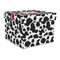 Cowprint w/Cowboy Gift Boxes with Lid - Canvas Wrapped - Large - Front/Main