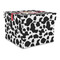 Cowprint w/Cowboy Gift Box with Lid - Canvas Wrapped - Large (Personalized)