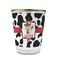 Cowprint w/Cowboy Glass Shot Glass - With gold rim - FRONT