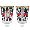 Cowprint w/Cowboy Glass Shot Glass - with gold rim - APPROVAL