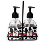 Cowprint w/Cowboy Glass Soap & Lotion Bottles (Personalized)