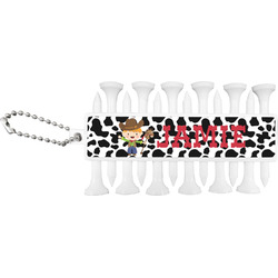 Cowprint w/Cowboy Golf Tees & Ball Markers Set (Personalized)