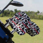 Cowprint w/Cowboy Golf Club Iron Cover - Set of 9 (Personalized)