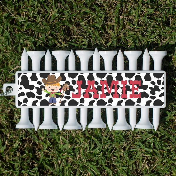 Custom Cowprint w/Cowboy Golf Tees & Ball Markers Set (Personalized)