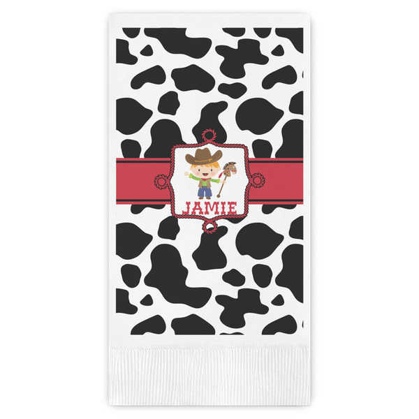 Custom Cowprint w/Cowboy Guest Towels - Full Color (Personalized)