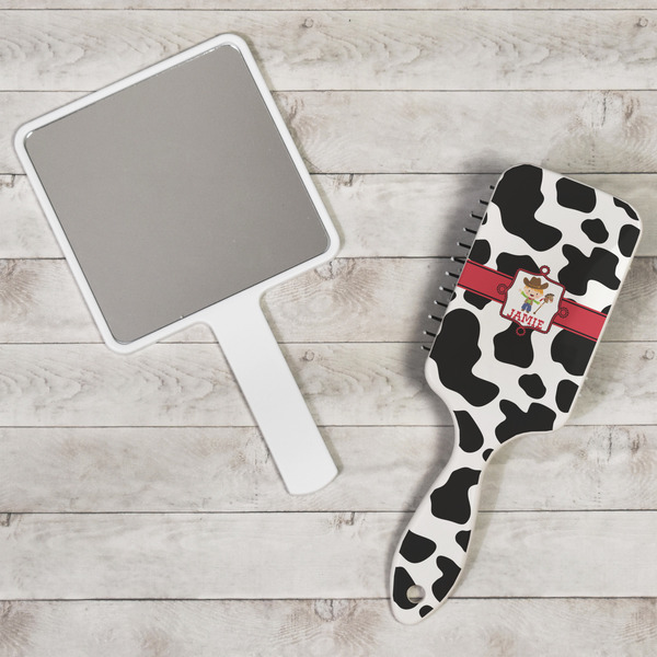 Cowprint w/Cowboy Hair Brush - In Context