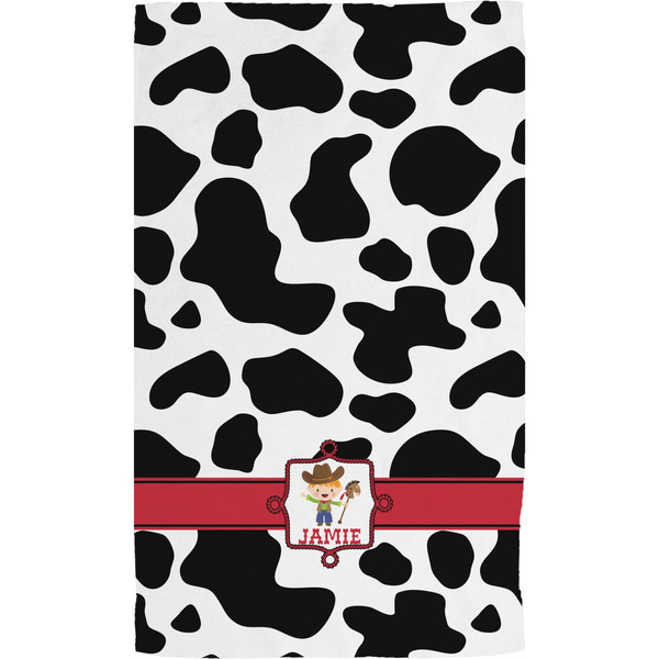 Cowprint Cowboy Personalized All Over Print Hand Towel
