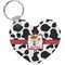 Cowprint w/Cowboy Heart Plastic Keychain w/ Name or Text