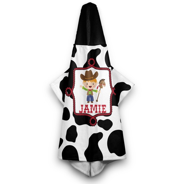 Cowprint w/Cowboy Hooded Towel - Hanging