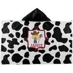 Cowprint w/Cowboy Kids Hooded Towel (Personalized)