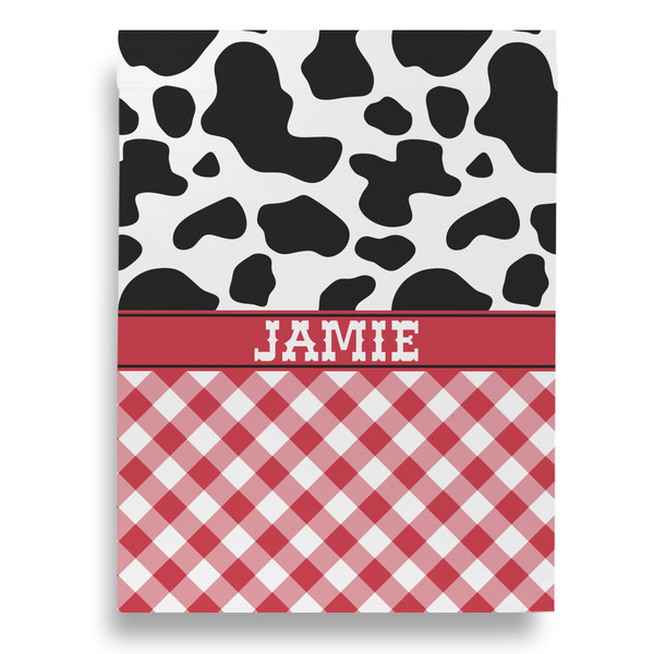 Cowprint w/Cowboy House Flags - Double Sided - BACK