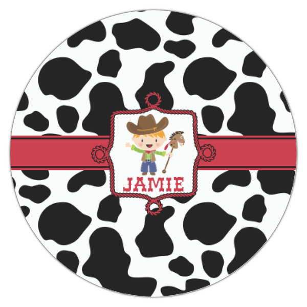 Cowprint w/Cowboy Icing Circle - XSmall - Single