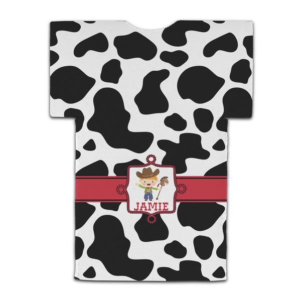 Cowprint w/Cowboy Jersey Bottle Cooler - BACK (flat)