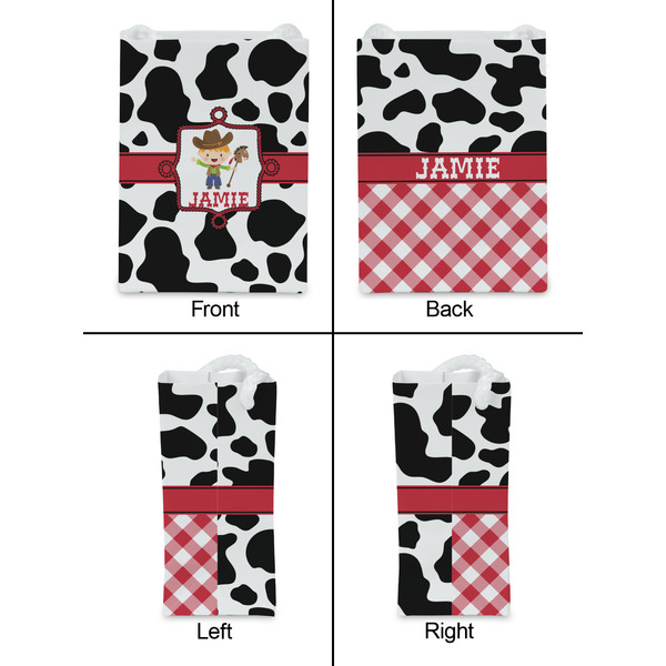 Cowprint w/Cowboy Jewelry Gift Bag - Matte - Approval