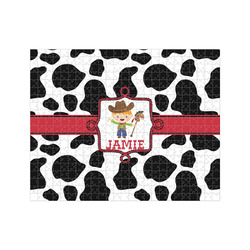 Cowprint w/Cowboy 500 pc Jigsaw Puzzle (Personalized)