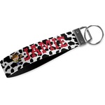 Cowprint w/Cowboy Wristlet Webbing Keychain Fob (Personalized)