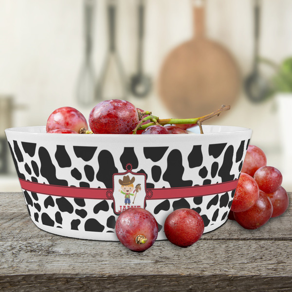 Cowprint w/Cowboy Kids Bowls - LIFESTYLE