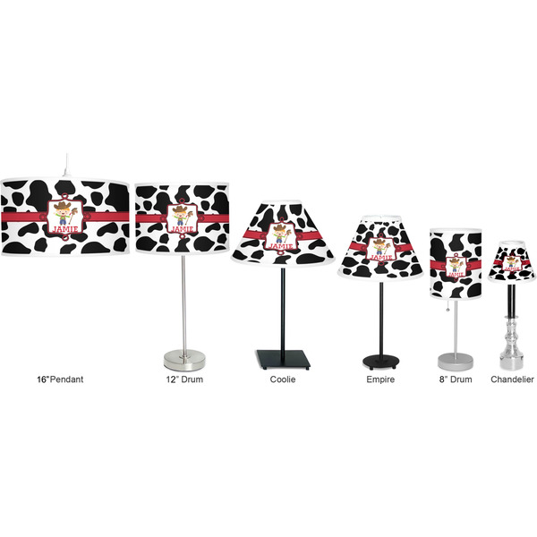 Cowprint w/Cowboy Lamp Full View Size Comparison