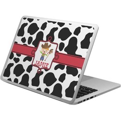 Cowprint w/Cowboy Laptop Skin - Custom Sized (Personalized)