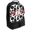 Cowprint w/Cowboy Large Backpack - Black - Angled View