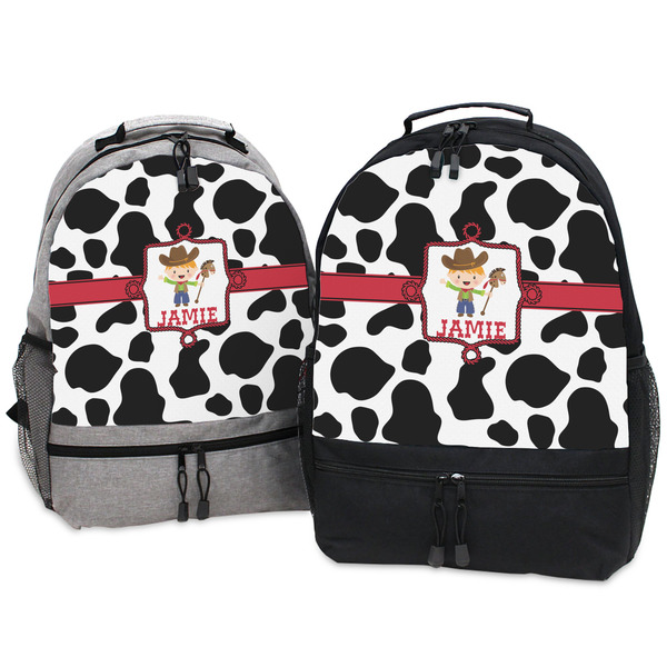 Cowprint w/Cowboy Large Backpacks - Both