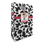 Cowprint w/Cowboy Large Gift Bag (Personalized)