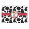 Cowprint w/Cowboy Large Rectangle Car Magnets- Front/Main/Approval
