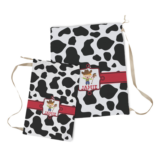 Cowprint w/Cowboy Laundry Bag - Both Bags