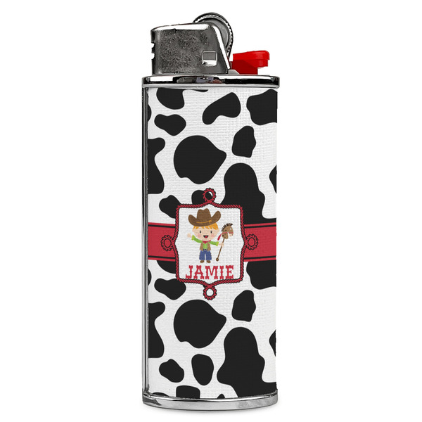 Custom Cowprint w/Cowboy Case for BIC Lighters (Personalized)