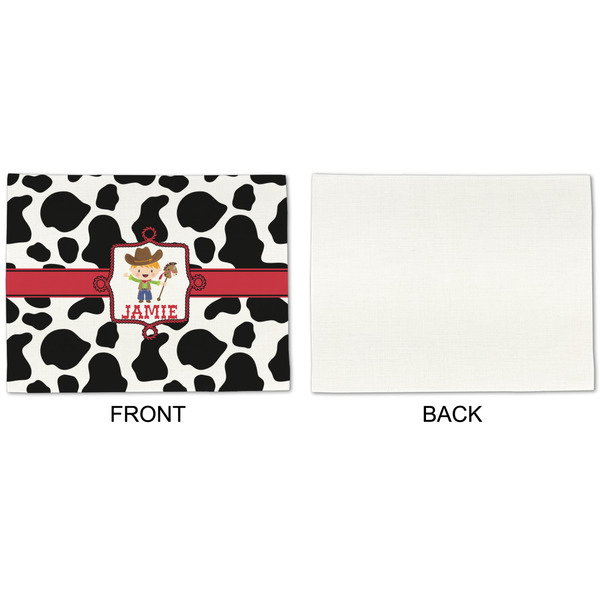 Cowprint w/Cowboy Linen Placemat - APPROVAL Single (single sided)