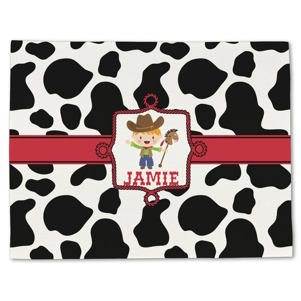 Cowprint w/Cowboy Linen Placemat - Front