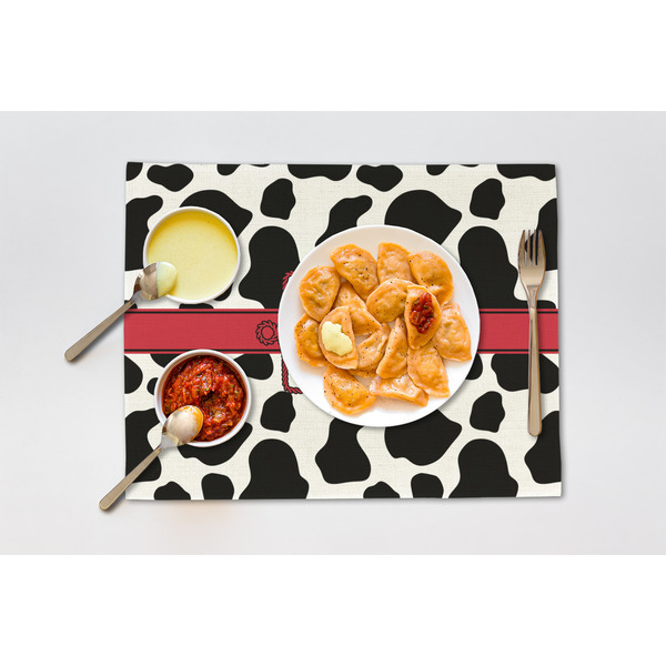 Cowprint w/Cowboy Linen Placemat - Lifestyle (single)