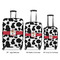 Cowprint w/Cowboy Luggage Bags all sizes - With Handle