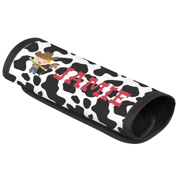 Custom Cowprint w/Cowboy Luggage Handle Cover (Personalized)