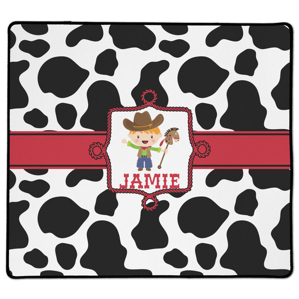 Custom Cowprint w/Cowboy XL Gaming Mouse Pad - 18" x 16" (Personalized)