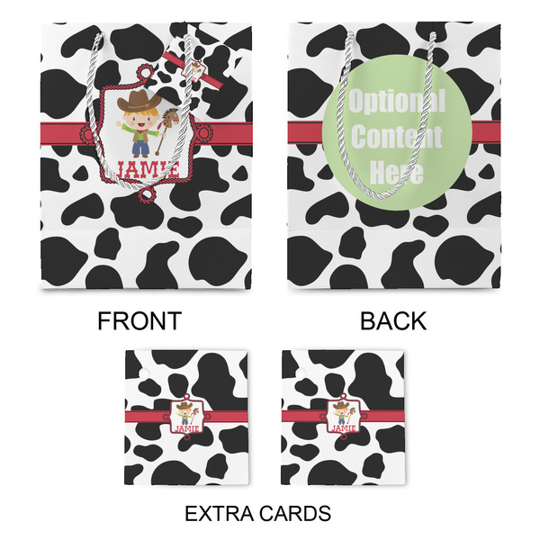 Cowprint w/Cowboy Medium Gift Bag - Approval