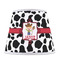 Cowprint w/Cowboy Poly Film Empire Lampshade - Front View