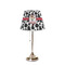 Cowprint w/Cowboy Poly Film Empire Lampshade - On Stand