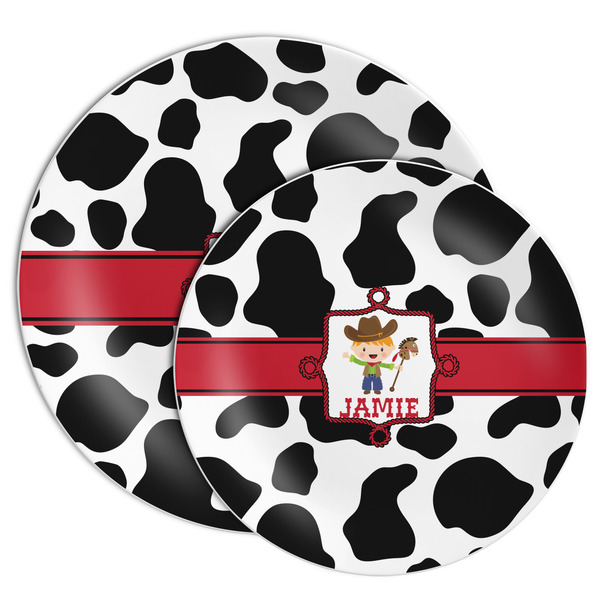 Cowprint w/Cowboy Melamine Plates - PARENT/MAIN