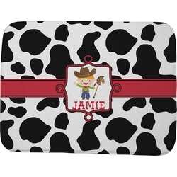 Cowprint w/Cowboy Memory Foam Bath Mat - 48"x36" (Personalized)
