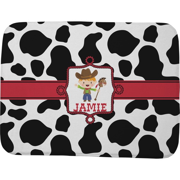 Cowprint w/Cowboy Memory Foam Bath Mat 48 X 36