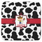 Cowprint w/Cowboy Memory Foam Bath Mat - 48"x48" (Personalized)