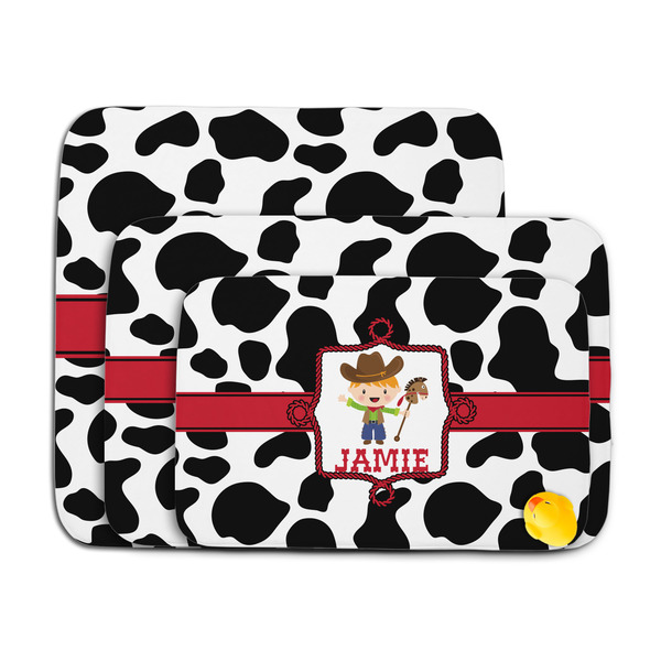 Cowprint w/Cowboy Memory Foam Bath Mat - MAIN PARENT
