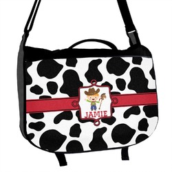 Cowprint w/Cowboy Messenger Bag (Personalized)