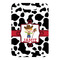Cowprint w/Cowboy Metal Luggage Tag - Front Without Strap