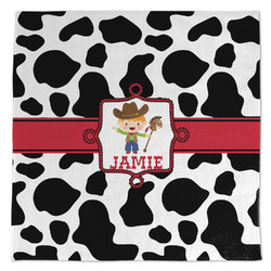 Cowprint w/Cowboy Microfiber Dish Towel (Personalized)