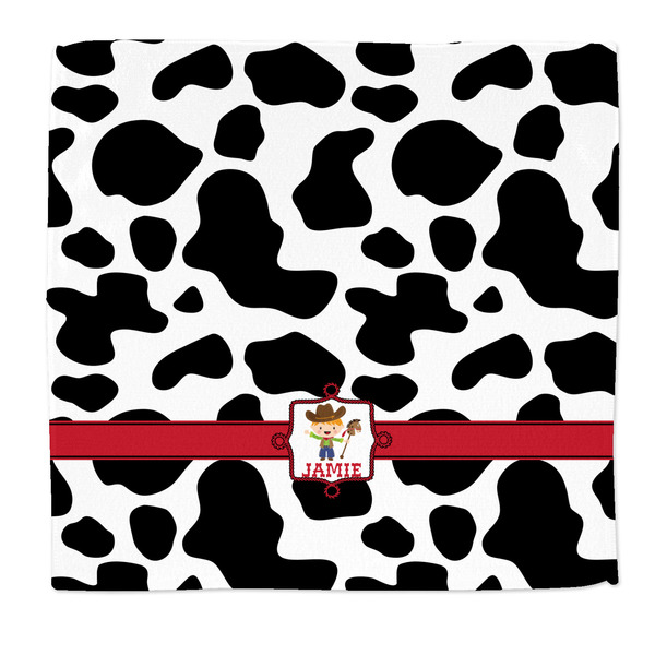 Custom Cowprint w/Cowboy Microfiber Dish Rag (Personalized)